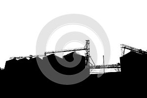 Abstract silhouette background of industrial estates for use in various online media productions