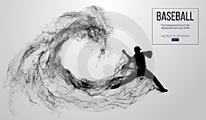 Abstract silhouette of a baseball player pitcher on white background. Baseball player pitcher throws the ball