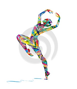 Abstract Silhouette of a dancer