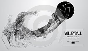 Abstract silhouette of a volleyball ball on white background. Volleyball ball is flying. Vector illustration