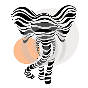 Abstract silhouettes of Elephant