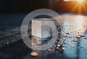 Abstract silicon background featuring a crystalline semiconductor structure