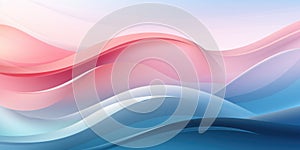 Abstract silk pink and blue waves background with colorful gradients and smooth texture. Wavy lines wallpaper