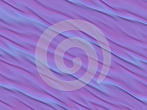 Abstract silk shiny fabric texture in violet lavender background with iridescent holographic colors