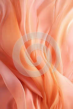 Abstract silk textured backdrop peach fuzz pantone color