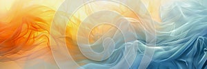 Abstract silky banner background with blue, yellow colors.