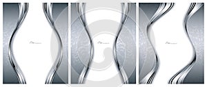 Abstract silver backgrounds templates