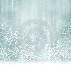 Abstract silver blue Christmas, winter background photo