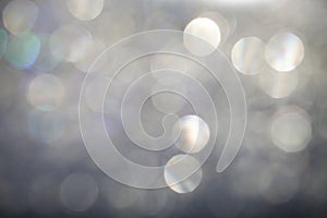 Abstract silver bokeh background