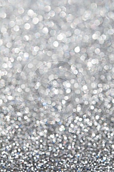 Abstract silver glitter holiday background