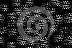 Abstract Silver Spiral Seamless Pattern on Black