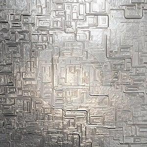 Abstract Silver Texture Pattern with Smooth Finish