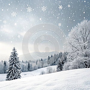 Abstract Silver Winter Landscape photo