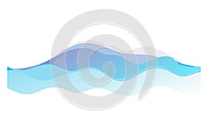 Abstract Simple Blue White Wave Shape, vector design Generative AI