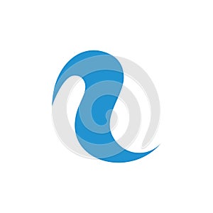 Abstract simple curves wave logo