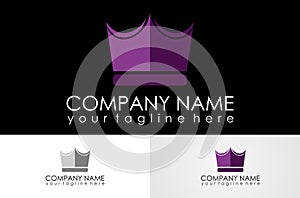 crownd purple logo design