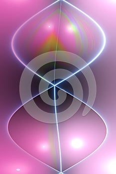 Abstract sinewave in pink