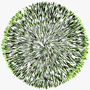 Abstract skein-like tangled circle. Round shape with overlapping photo