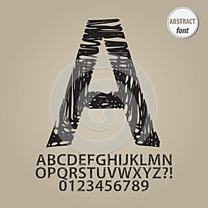 Abstract Sketch Alphabet and Digit Vector