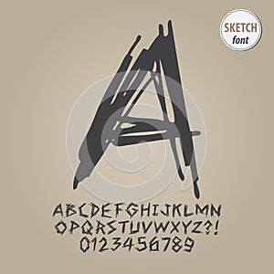 Abstract Sketch Alphabet and Digit Vector