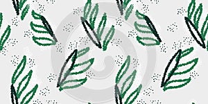 Abstract sketch organic shapes seamless pattern on a light background. Vector hand drawn unique forms print. Contemporary photo
