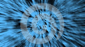 Abstract sky blue and black speedy fast rays motion background wallpaper.