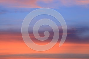 Abstract sky cloud color sunset background