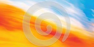 Abstract sky cloud sunset orange blue gradient background