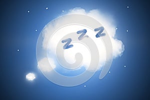 Abstract sleep cloud background