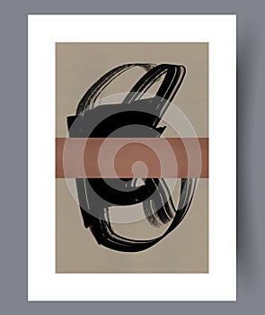 Abstract smears shambolic shapes wall art print