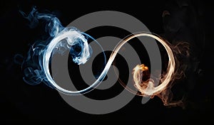 Abstract smoke on a black background