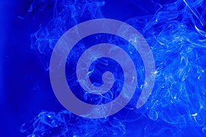 Abstract Smoke on black Background, bluecolour