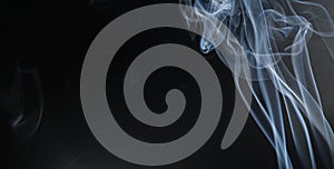 Abstract Smoke Black Background With Copy Space