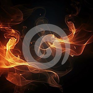 Abstract smoke on a black background. Design element for advertisements, flyer, web and other graphic designer works