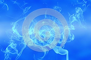 Abstract Smoke in Blue Background