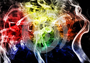 Abstract smoke on dark background