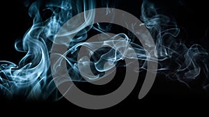 Abstract smoke in dark background. Al generated photo