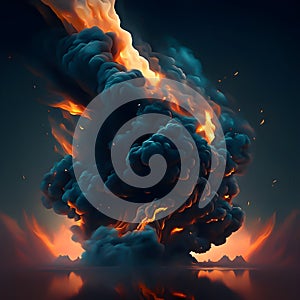 Abstract smoke on a dark background. 3d rendering, 3d illustration.