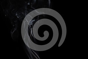 Abstract smoke image on black background,