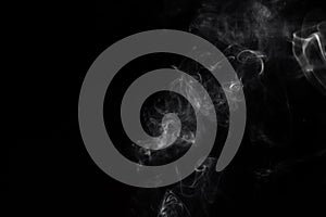 Abstract smoke image on black background,