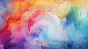 Abstract smoke patterns on a vibrant multicolored background