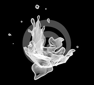 Abstract Smoke Splash And Whirl 3d Design Concept