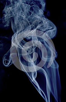 Abstract Smoke Texture Colorful Isolated Black Background