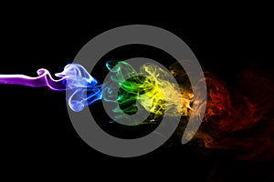 Abstract smoke wave, colorful mystical background
