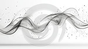 Abstract smoke waves on a white background