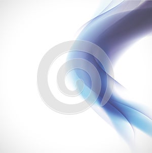 Abstract smooth blue flow background, Vector & illustration