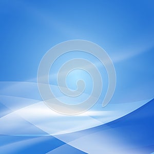 Abstract smooth blue flow background, Vector & illustration