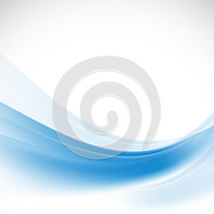Abstract smooth blue wave background isolate on white background, vector & illustration
