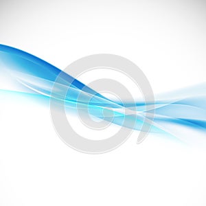 Abstract smooth blue wave background isolate on white background, vector & illustration