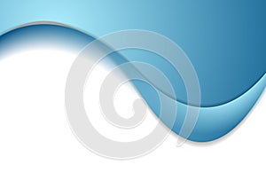 Abstract smooth blurred blue waves background